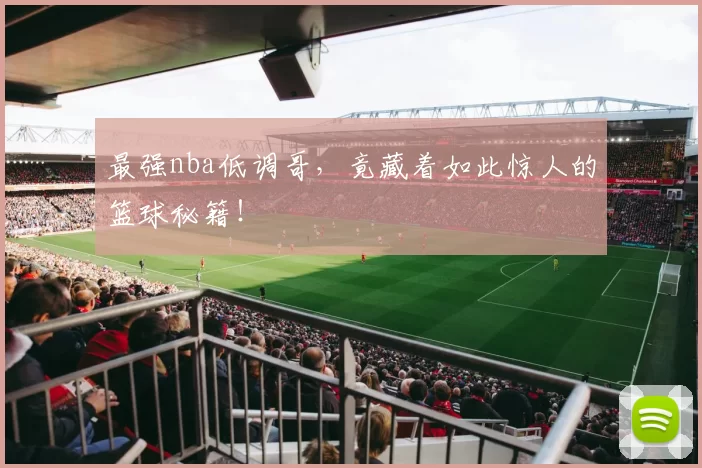 最强nba低调哥，竟藏着如此惊人的篮球秘籍！